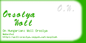 orsolya woll business card